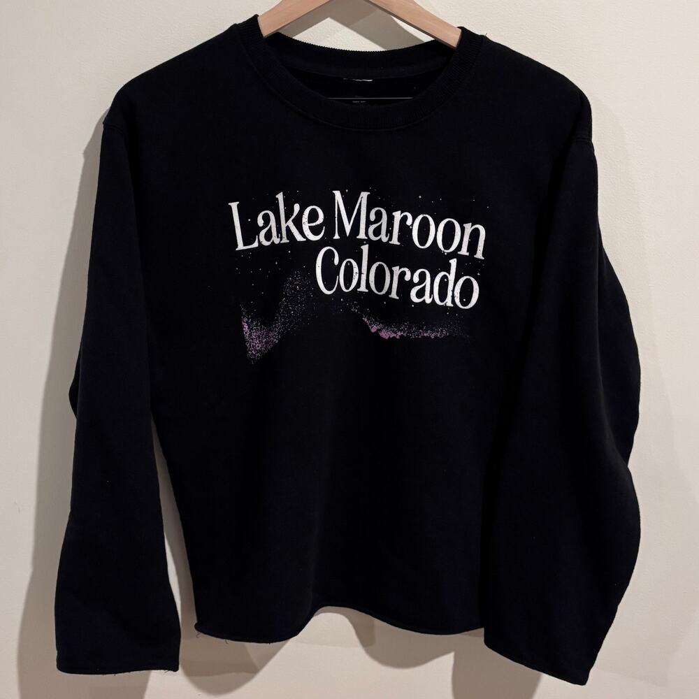 Lake Maroon Colorado Graphic Women’s Sweatshirt - size small - Picture 6 of 7